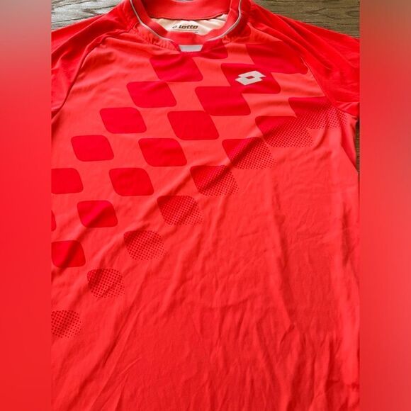 Lotto men’s shirt. Red. Size small. Italian sports design. - Picture 2 of 7